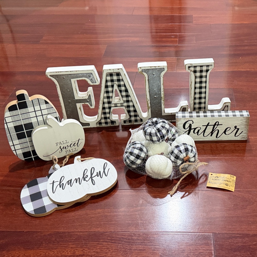 Plaid Fall Decor Set Available Until December 19th